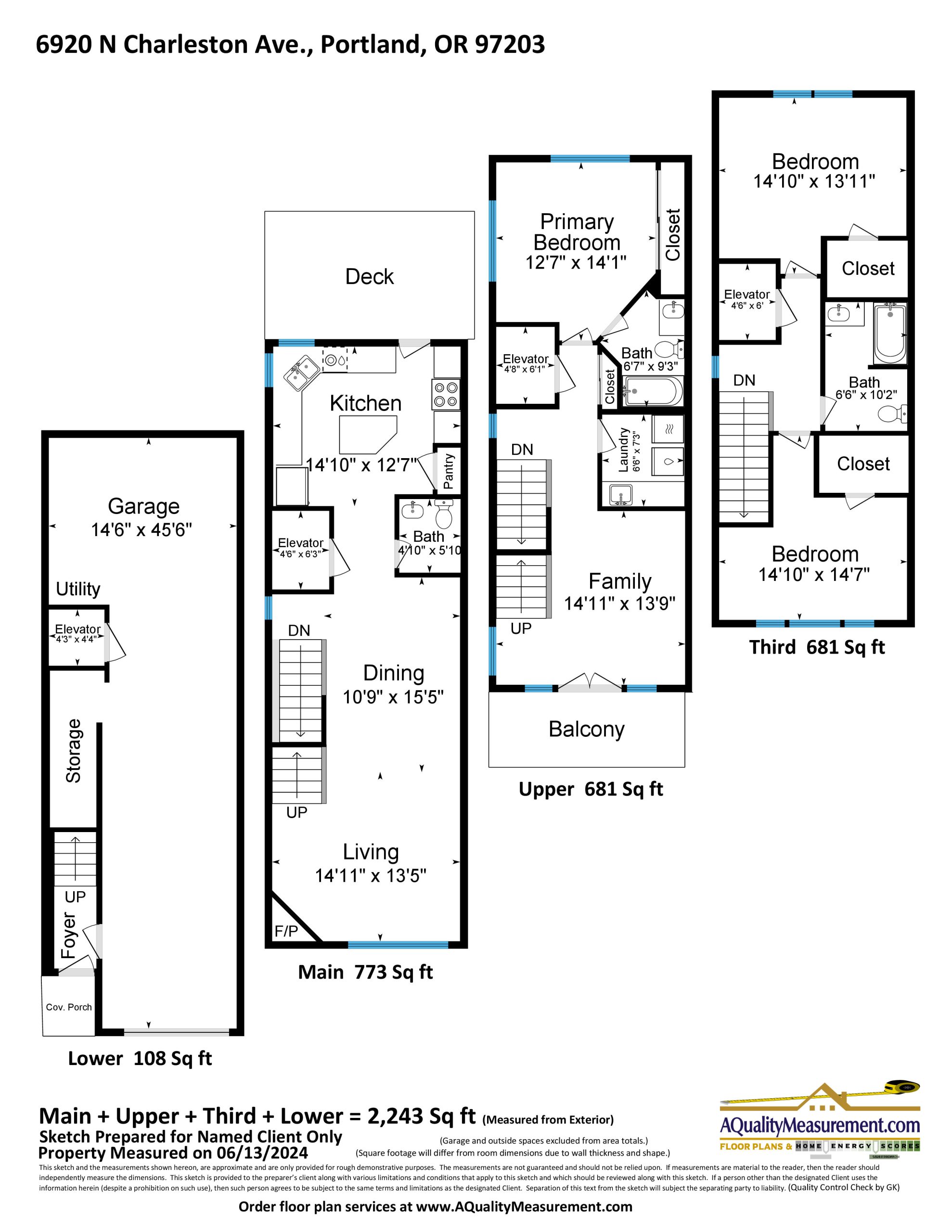 Floor Plan - 6920 N Charleston Ave